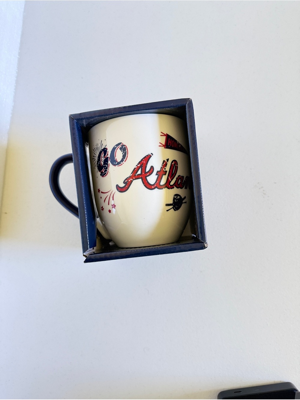 Atlanta Braves “Go Braves” Cheer Ceramic Mug 18‎ oz - Picture 3 of 5